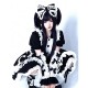 Black & White Sandwich Lolita Blouse & Skirt 2pc Set (DH341)